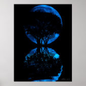 Blue Moon reflektiert Poster (Vorne)