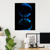 Blue Moon reflektiert Poster (Heimbüro)
