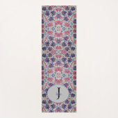 Blue Moon Rose Floral Monogram Yogmatte Yogamatte (Vorderseite)