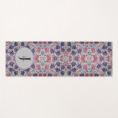 Blue Moon Rose Floral Monogram Yogmatte Yogamatte (Vorderseite (Horizontal))