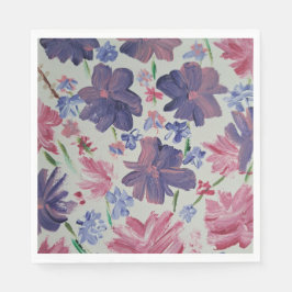Blue Moon Rose Floral Party Napkins Serviette