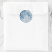Blue Moon Runder Aufkleber (Tasche)