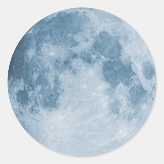 Blue Moon Runder Aufkleber (Vorderseite)