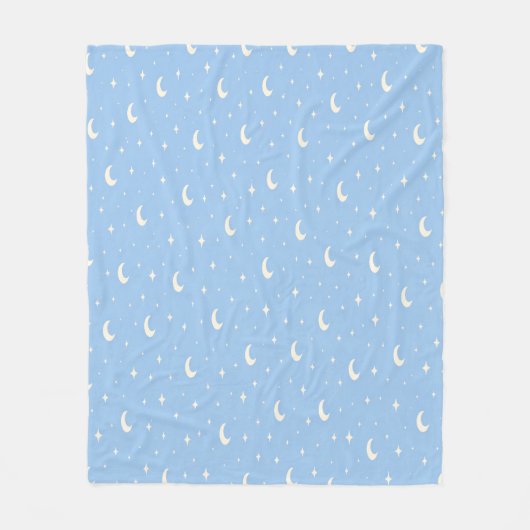 Blue Moon & Stars Baby Blanket Fleecedecke (Vorderseite)