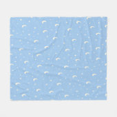Blue Moon & Stars Baby Blanket Fleecedecke (Vorderseite (Horizontal))