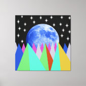 Blue Moon Stretched Canvas Print Leinwanddruck (Vorderseite)