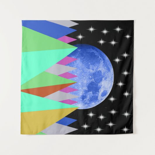 Blue Moon Tapestry Wandteppich (Vorderseite (Horizontal))