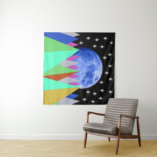 Blue Moon Tapestry Wandteppich (Beispiel (Horizontal))