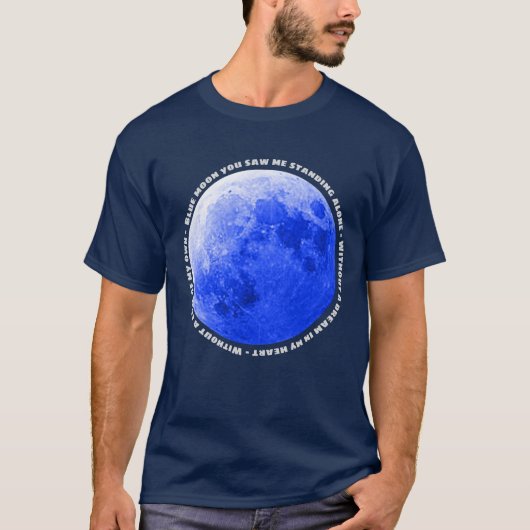 "Blue Moon"-Texte T-Shirt (Vorderseite)
