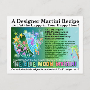 Blue Moon Tropical Martini Rezept Karte