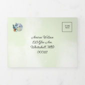 Blue Moon und Lake Scene Outdoor Dreifach Gefaltete Einladung (Cover)