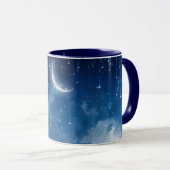 Blue Moon und Night Sky Coffee Tasse (VorderseiteRechts)
