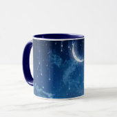 Blue Moon und Night Sky Coffee Tasse (Vorderseite Links)