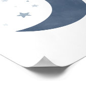 Blue Moon und Stars Boy Kinderzimmer Poster (Ecke)