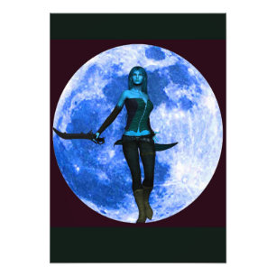 Blue Moon Warrior Fotodruck