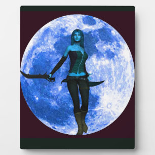 Blue Moon Warrior Fotoplatte