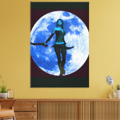 Blue Moon Warrior Leinwanddruck (Insitu (Wohnzimmer))
