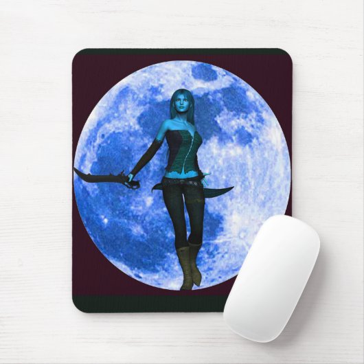 Blue Moon Warrior Mousepad (Mit Mouse)