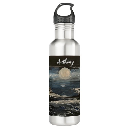 Blue Moon Water Flasche Edelstahlflasche (Vorderseite)