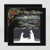 Blue Moon Weihnachten Weihnachten Weihnachtskrippe Dankeskarte (Vorne/Hinten)