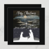 Blue Moon Weihnachten Weihnachten Weihnachtskrippe Dankeskarte (Vorne/Hinten)