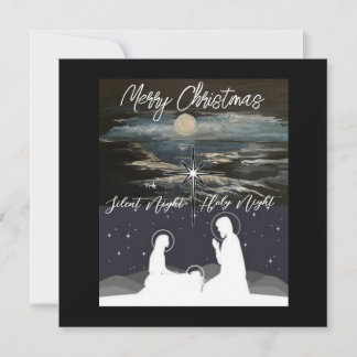 Blue Moon Weihnachten Weihnachten Weihnachtskrippe Dankeskarte