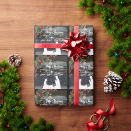 Blue Moon Weihnachten Weihnachtskrippe Wrap Geschenkpapier