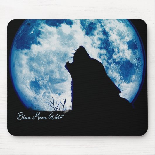 Blue Moon Wolf-Mouse Pad Mousepad (Vorne)