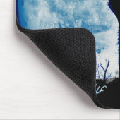 Blue Moon Wolf Mouse Pad Mousepad (Ecke)