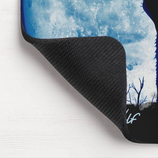 Blue Moon Wolf Mouse Pad Mousepad (Ecke)