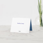 Blue Moon Wolf Note Card Karte (Rückseite)
