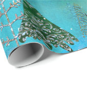 Blue Moonlight Deerfest Weihnachten Urlaub Geschenkpapier (Rolleneckpunkt)