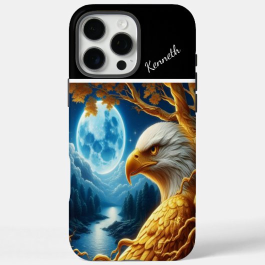 Blue Moon's Eagle Silhouette River Case-Mate iPhone Hülle (Rückseite)