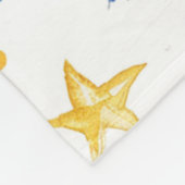 Blue Moons Gold Stars Fleecedecke (Ecke)