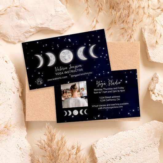 Blue Moons Star Yoga Lehrer Studio Lehrer Visitenkarte