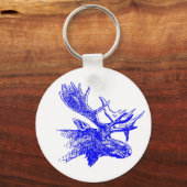 Blue Moose Bull Wildlife Outdoor Promo Schlüsselan Schlüsselanhänger (Vorderseite)