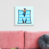 Blue Moose Monogram BIG Letter Leinwanddruck (Insitu (Wohnzimmer))