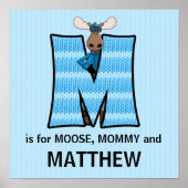 Blue Moose Monogram Letter M Baby Room Poster (Vorne)