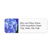 Blue Mophead Hydrangea Floral Rücksendeadresse (Vorne)