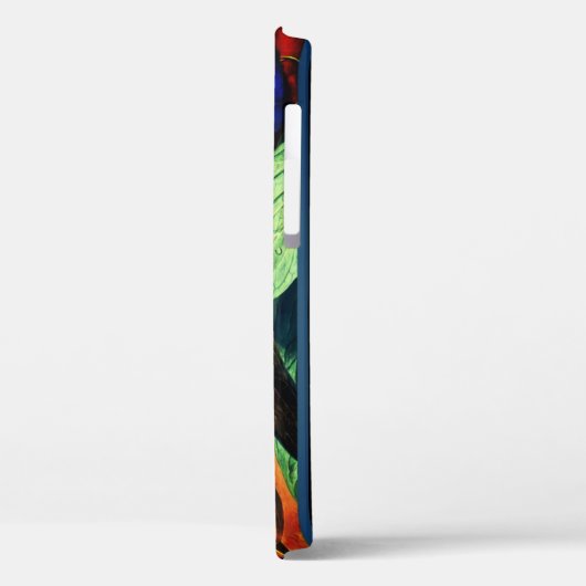 BLUE MORNING GLORIES FLORAL MONOGRAM Case-Mate iPhone HÜLLE (Rückseite / Links)