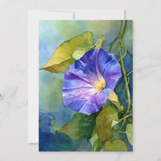 Blue Morning Glories Save The Date (Vorderseite)