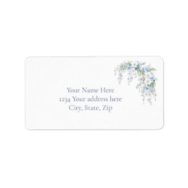 Blue Morning Glory Address Label Adressaufkleber