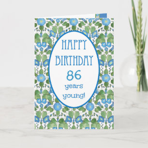 Blue Morning Glory, altersspezifische Geburtskarte Karte