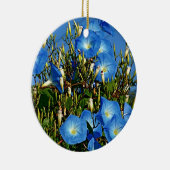 Blue Morning Glory Keramik Ornament (Rechts)