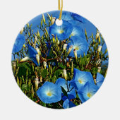 Blue Morning Glory Keramik Ornament (Vorne)
