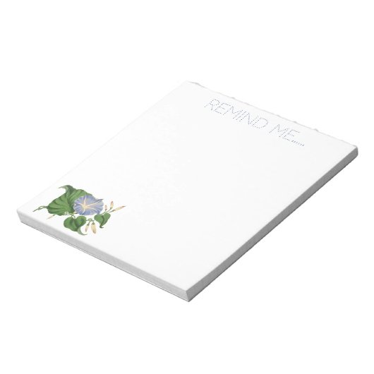 Blue Morning Glory Notepad Notizblock (Rotiert)