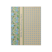 Blue Morning Glory, Polka Dots Notepad oder Jotter Notizblock (Rotiert)