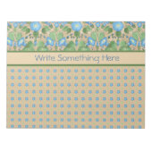 Blue Morning Glory, Polka Dots Notepad oder Jotter Notizblock (Vorderseite)