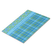 Blue Morning Glory und Karierter Notepad oder Jott Notizblock (angewinkelt)
