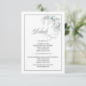 Blue Morning Glorys QR Code Enclosure Card Begleitkarte (Stehend Vorderseite)